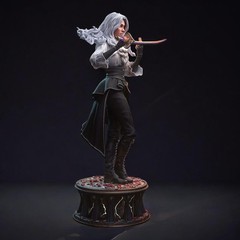 Fanart figure Maelle airbrush painted 9.8 inch Adult 17+