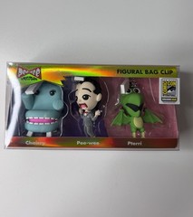 SDCC 2026 Pee-wee Herman Figural Bag Clip 3-Pack LE 200 Monogram Exclusive
