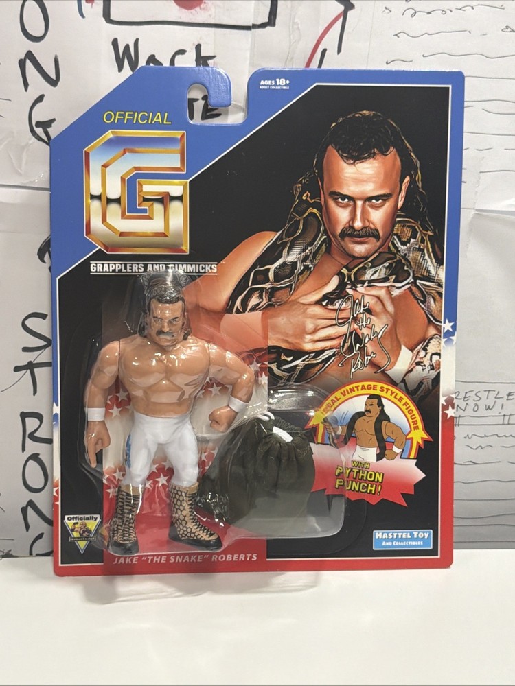 WWF Jake the Snake Roberts Grapplers & Gimmicks White Wrestlemania 8 WWE WCW MOC
