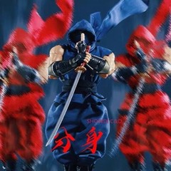 1/12 Custom Wired Blue/Red Outfit for Kaiyodo Ryu Hayabusa Action Figure Body