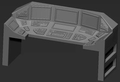 Custom 1:12 Scale Computer Operator Control Station Diorama Prop Set 6″ GI JOE