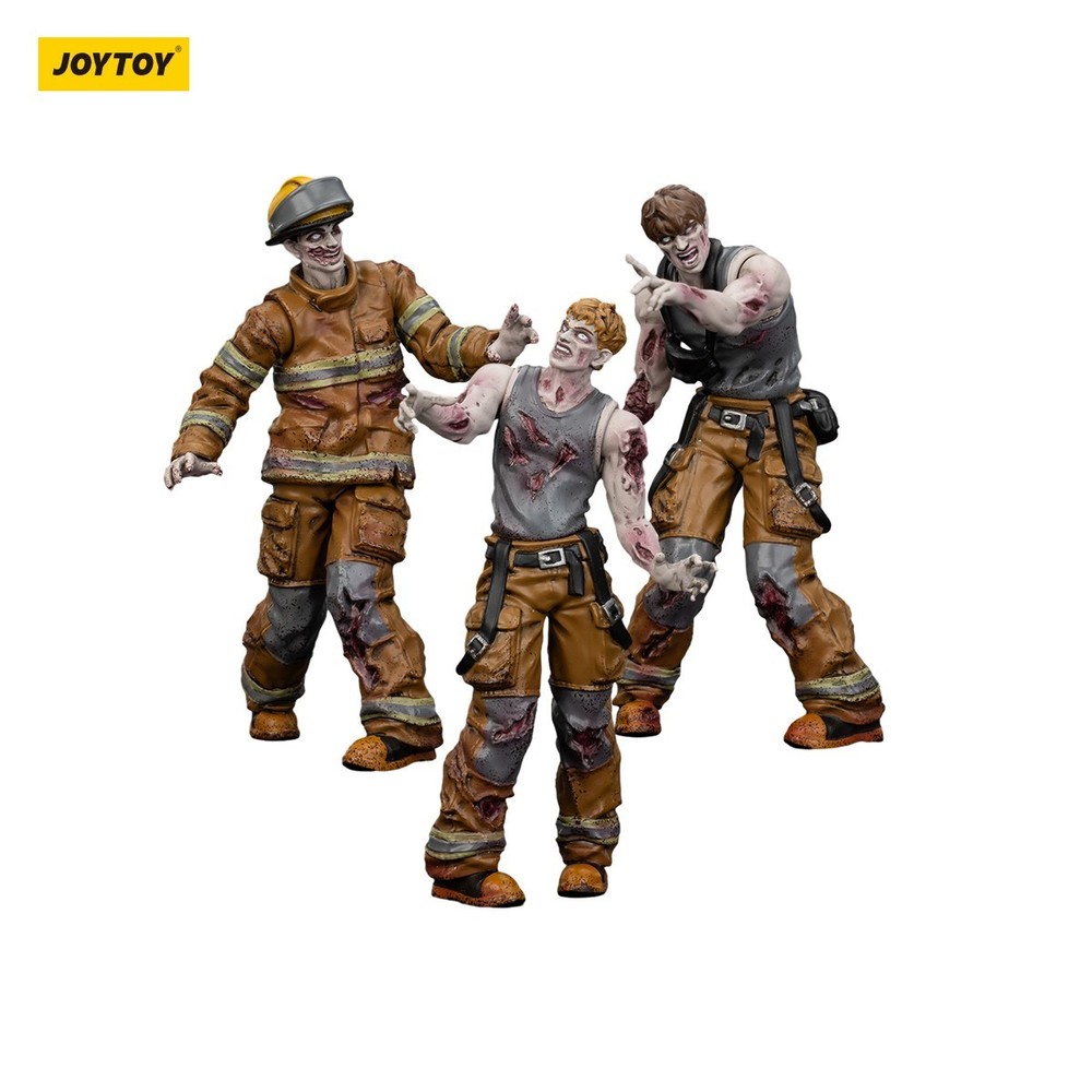 JOYTOY 1:25 action figures Dark Source Zombie Figure Firefighters