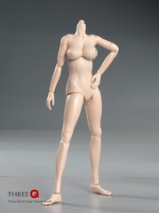 US 1/6 Woman Pale Skin Half-Seamless Female Movable Action Figure Body Model Toy