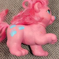 Hasbro My Little Pony LivelLion Figure Pink/Blue Plastic 1987 G1 Kingsley