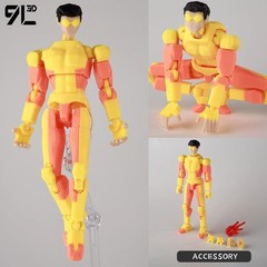 3D Printed Invincible Superhero Action Figures with Articulatable Limbs