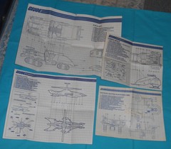 vintage G.I. GI JOE INSTRUCTIONS BLUEPRINTS LOT x10 Manta Havoc Asp FREE SHIP