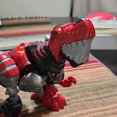 Plastic Action Figure Red Gray Black Yellow Transforming Robot T-Rex Toy
