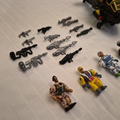 LOT Vintage 1993 Military Muscle Men San Francisco Toymakers Mighty Helicopter