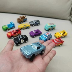 12 PCS Disney Pixar Cars Lightning McQueen Storm Jackson PVC Model Car Gift Kids