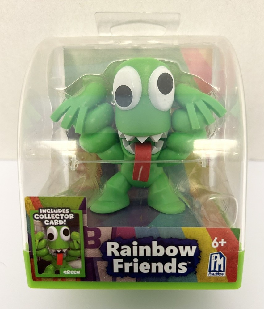 Official Rainbow Friends Green Mini Figure w/ Collector Card NEW! Phatmojo Toy