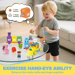 Farm Animals Train for Toddlers 1 2 3 4 5 Years Old, Counting, Matching, Sort…