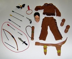 VINTAGE – 1967-68 – IDEAL – 12″ – CAPTAIN ACTION – TONTO OUTFIT & ACC. – C7/8