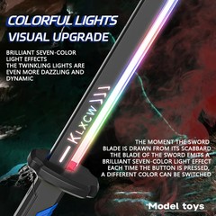 Outdoor Toy Bright Sword Multi-Color Flash LED Light Shine Cosplay Sword Toy