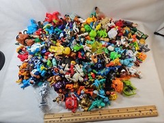 Lot of Mini Figures Toys for Boys Male 3+lbs of Creatures/Characters Robot Alien