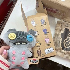Fuggler Dark Alley Night Cat Plush Toy Keychain Blind Box Charm 3.9in Gift
