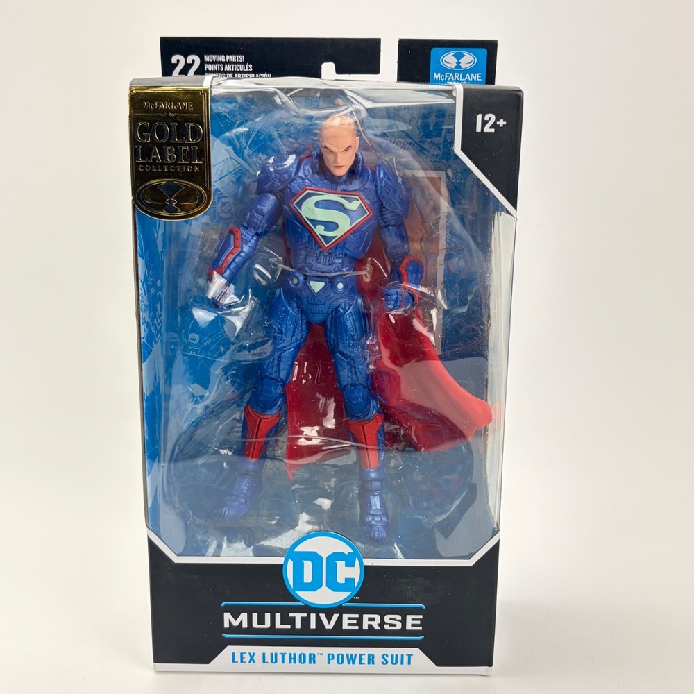 McFarlane DC Multiverse Lex Luthor Power Suit Blue Red Gold Label Action Figure