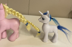 My Little Pony Figures Mix Lot of 14 Brushable Hair Various Sizes With Cart Gift