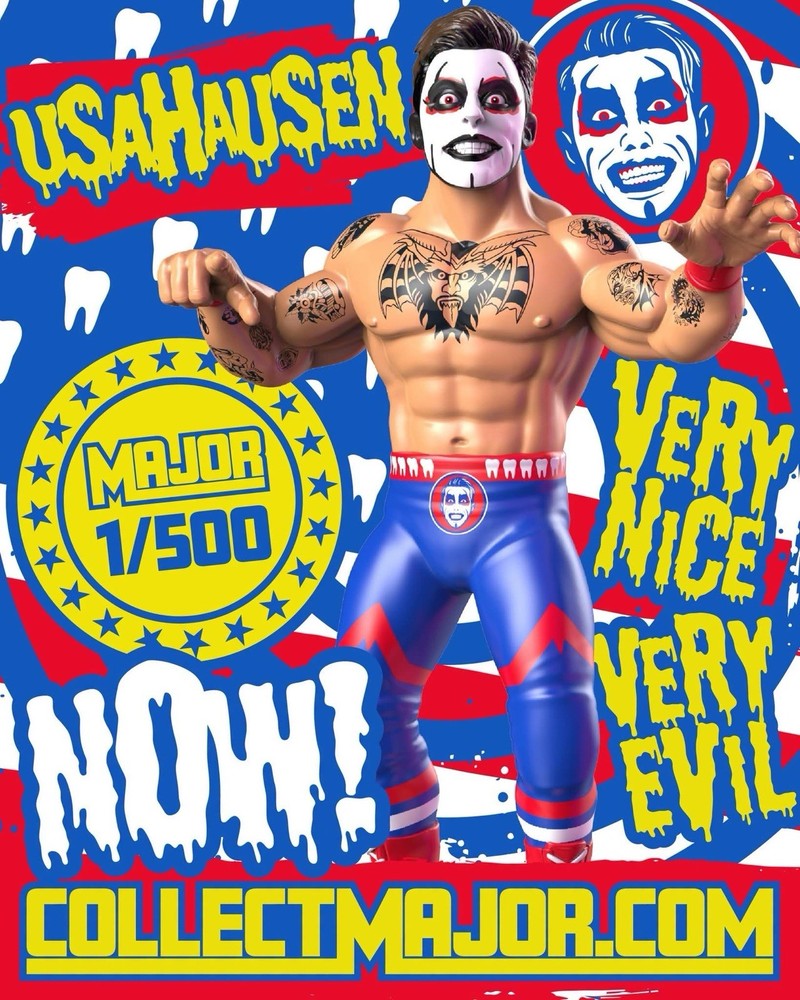 WWE Big Rubber Guys USA Danhausen 1/500 MOC LJN Collect Major Exc PRESALE