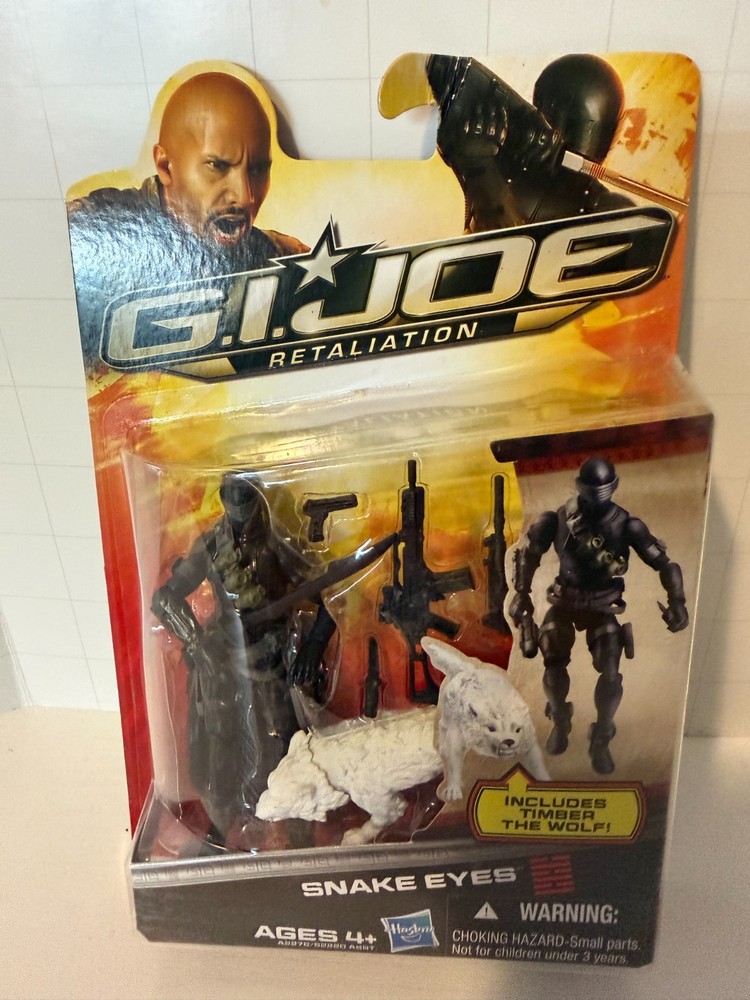 G.I. Joe Retaliation Snake Eyes V67 figure with Timber The Wolf 2013 NEW *835