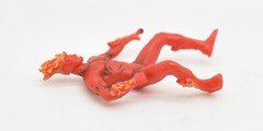 Marvel Heroes Miniature Poseable Human Torch 2.5″ Action Figure Toy Biz 2005