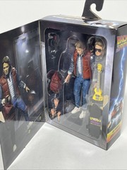 NECA Ultimate Marty Mcfly Back To The Future 1985 Skateboard Guitar Camcorder