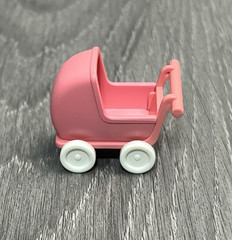 Playmobil Pink And White Baby Stroller Buggy Furniture Mansion Vintage