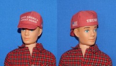 1:6 Scale MAGA Hat Baseball Cap Ken Barbie Doll Size Red *NEW Style* Custom Back