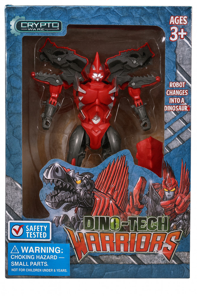 Dino-Tech Warriors Transforming Robot Dinosaur Toy – Red, Brown, Green Variants