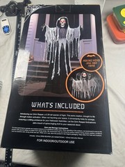 5.5Ft Grim Reaper LED Animatronic Halloween Decor Motion Activated