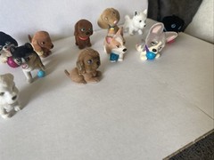 Vintage Puppy In My Pocket Flocked Dog Figures Lot Of 11