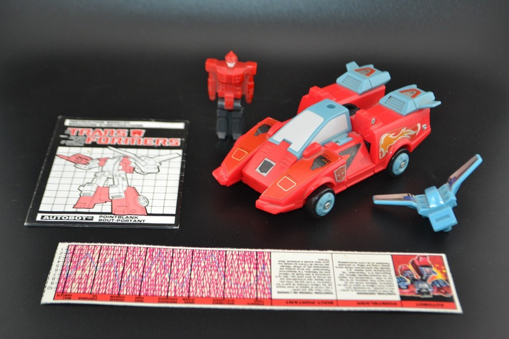 1987 TRANSFORMERS G1 TARGETMASTERS POINTBLANK AUTOBOT w/PEACEMAKER 100%