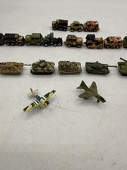Micro Machines Military Lot 24 Tanks – Mostly Galoob w/Majorette Sonic Flashers