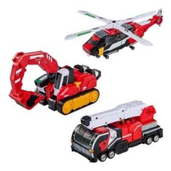[Metal Cardbot S] Flamenova Transforming Rescue Robot Fire Truck Toy Set for Kid