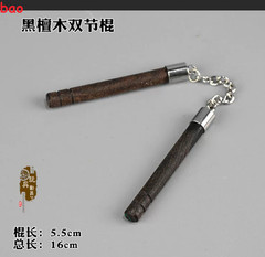 1/6 Chinese Kung Fu Shaolin Staff Nunchaku Three-section Cudgel 12” Figure Body