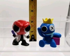 Rainbow Friends Figures 3″ & Plush 5″ – Phat Mojo Toy Lot 3 Red & Blue Monsters