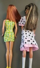 VTG Mattel, Barbie Pretty In Plaid Redhead and Glitter Hair Teresa Pink