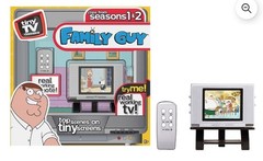 Tiny TV Classics Family Guy Edition Real Working Mini Television *READ* (T177)