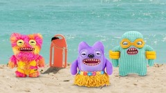 Funny Plush Greedy Grinner – 9″ Vacay Vibes Monster with Human-like Teeth
