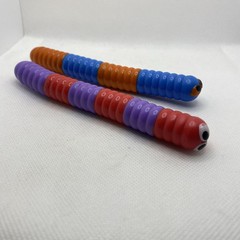 2 x Bonkers SLITHER.IO Bendable Worms ~ 14cm