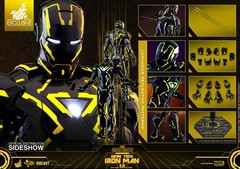 Hot Toys Neon Tech Iron Man 2.0 Black & Yellow Figure MMS523-D29