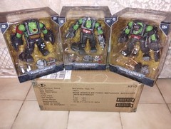 3 Mcfarlane Ork Warhammer 40000 Mega Figures Big Mek, Meganob Shoota and Buzzsaw