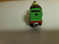 Thomas Wooden Railway Battery Powered Percy w Light Works! Good Condition