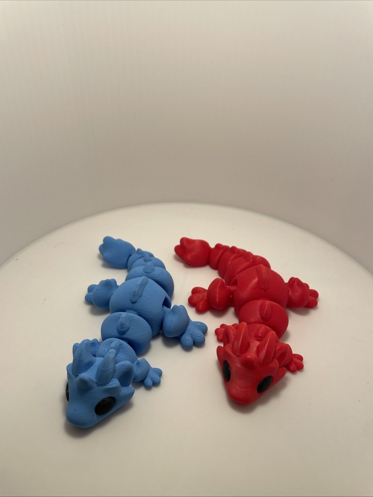 3D Printed Cute Dragon 5inch Articulated Dragon (Multiple Colors Available )