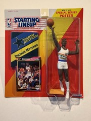 💥🏀 1992 DIKEMBE MUTOMBO Starting Lineup, Denver Nuggets, Card & Poster 🏀💥