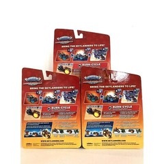 Lot of 3 Skylander Superchargers Land Vehicle Burn Cycle Toys Stickers USA New