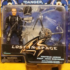 Lot Of 2 Lost in Space Major Don West Prof John Robinson 4.5 Action Figure 1997