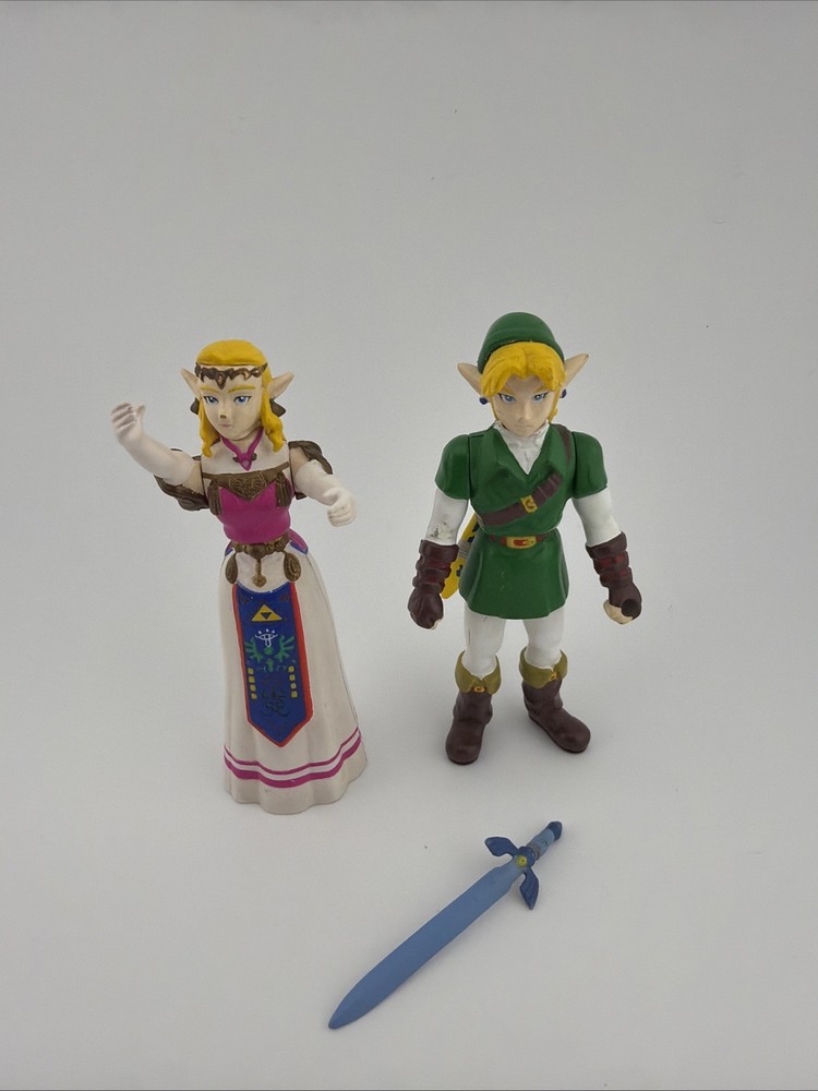 Zelda Ocarina of Time Action Figures Link & Zelda BD&A N64 1998