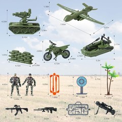 Safe 15-Piece Army Toy Set for Boys – Build Skills Through Military Adventures