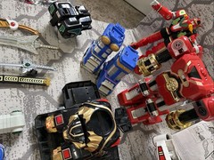 Power Rangers Megazord Lot HUGE Tigerzoid Thunderzoid Helmets Swords