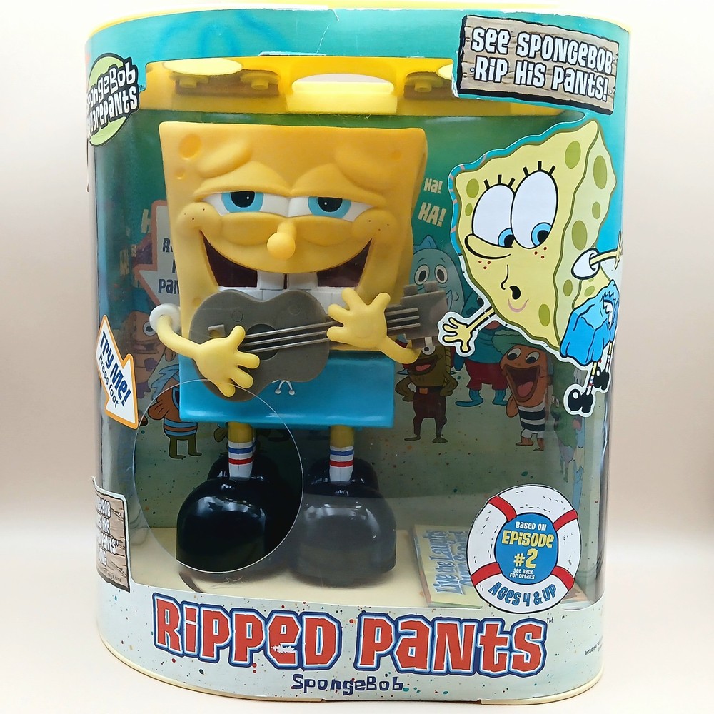 VTG Fisher-Price SpongeBob Ripped Pants Figure Nickelodeon Character Toy